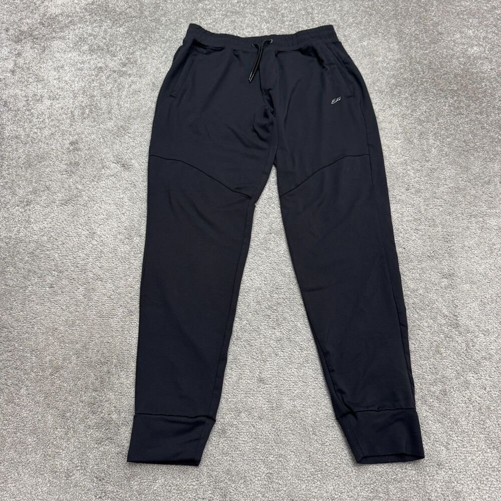 Ever Forward Nylon Activewear Jogger Pants Mens Large Zip Pockets Elastic Waist